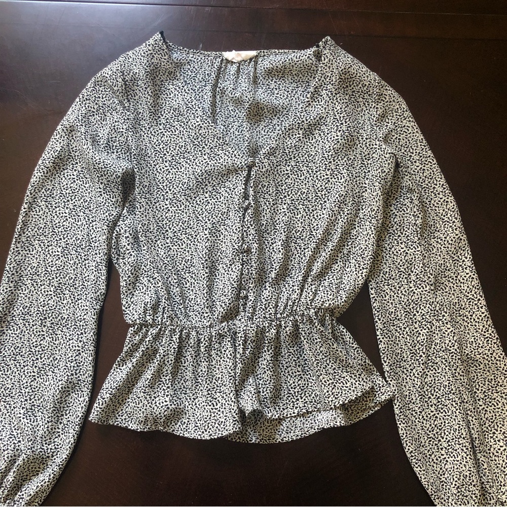 Sienna Sky Button Up Peplum Top